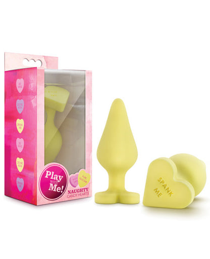 Blush Play With Me Naughty Candy Heart Spank Me Plug – Jaune