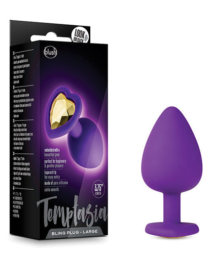 Blush Temptasia Bijou de corps Pailleté avec Pierre Précieuse Petit - Violet
