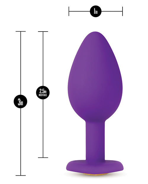 Blush Temptasia Bijou de corps Pailleté avec Pierre Précieuse Petit - Violet