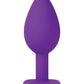 Blush Temptasia Bijou de corps Pailleté avec Pierre Précieuse Petit - Violet
