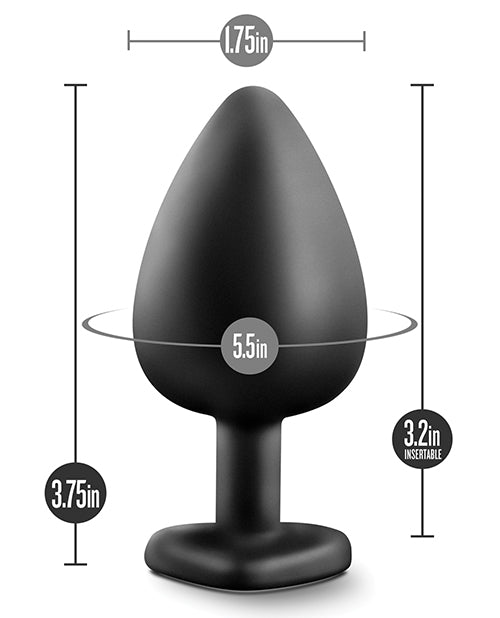 Blush Temptasia Plug Annal avec Bijou Grand Modèle - Noir