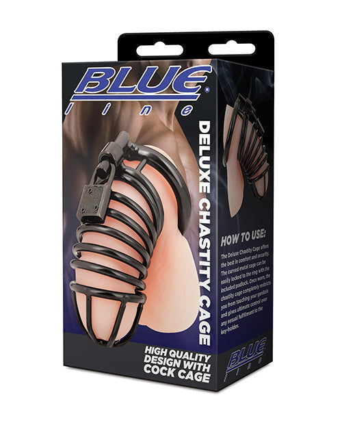 Jaula de castidad Blue Line Deluxe - Negra