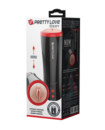 Masturbador Masculino Pretty Love Ozzy con Funda de Carne - Negro