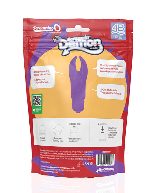 Screaming O 4B Demon Mini Vibro - Raisin