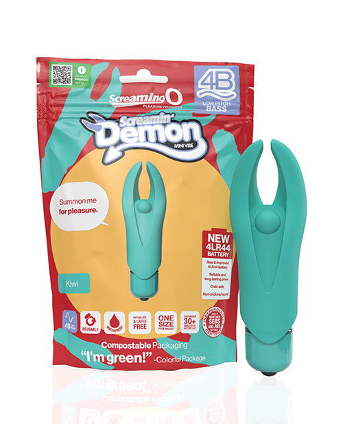 Vibromasseur de doigt Screaming O 4B Demon Mini - Kiwi