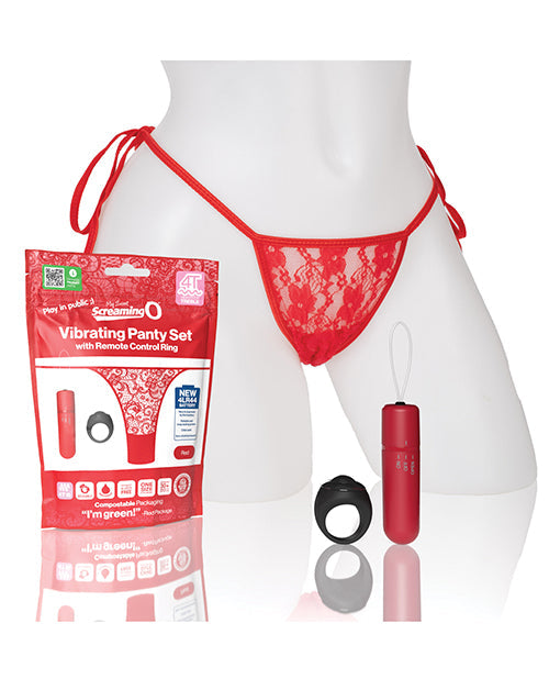 Vibromasseur culotte O My Secret 4T avec télécommande - Rouge