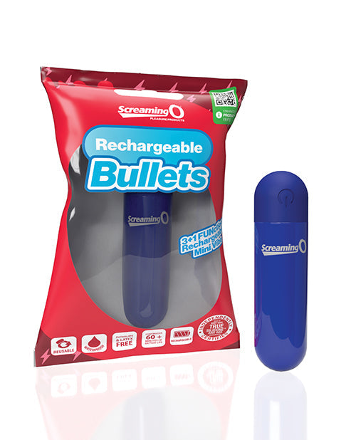 Vibromasseurs balles rechargeables Screaming O - Bleu