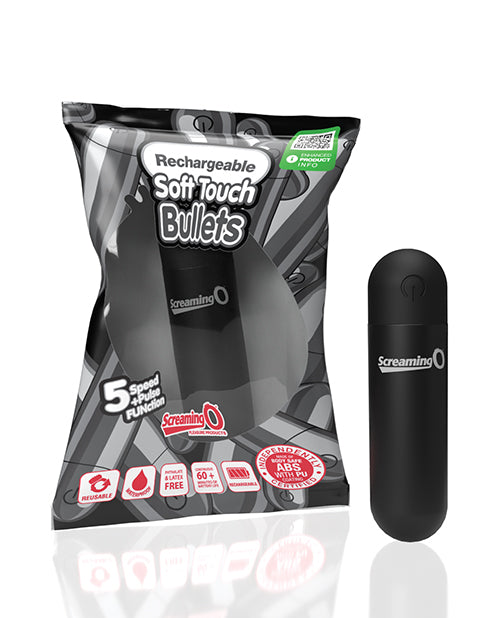 Vibrador bala recargable Soft Touch de Screaming O - Negro