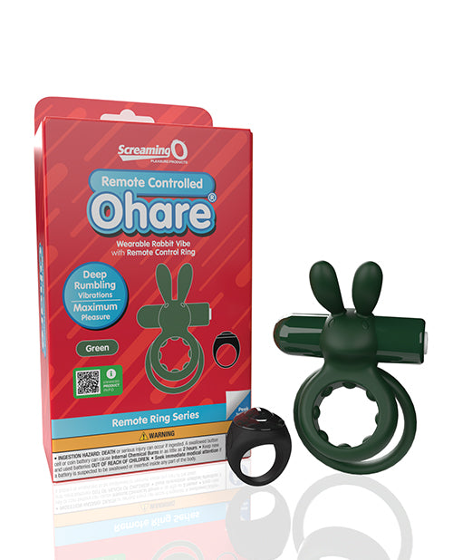 Bague vibrante télécommandée Screaming O O'Hare - Verte