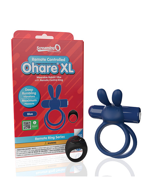 Bague vibrante télécommandée Screaming O Ohare - XL Bleue