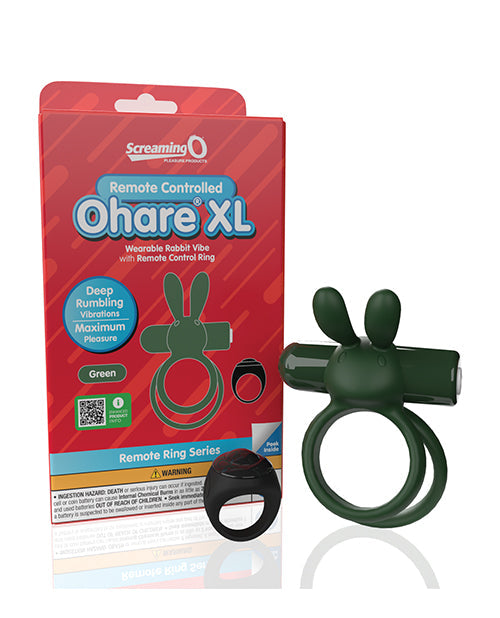 Anneau vibrant télécommandé Screaming O Ohare - Vert XL