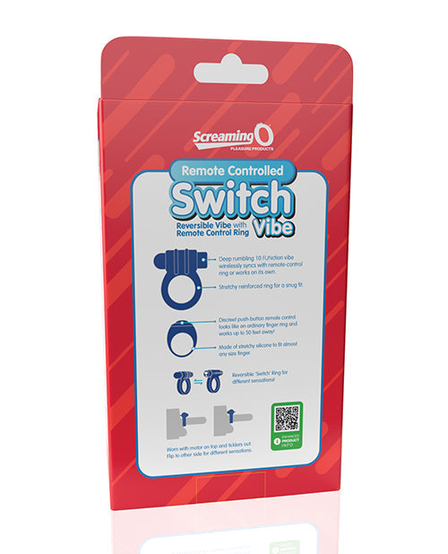 Bague vibrante Screaming O Switch télécommandée – Bleue
