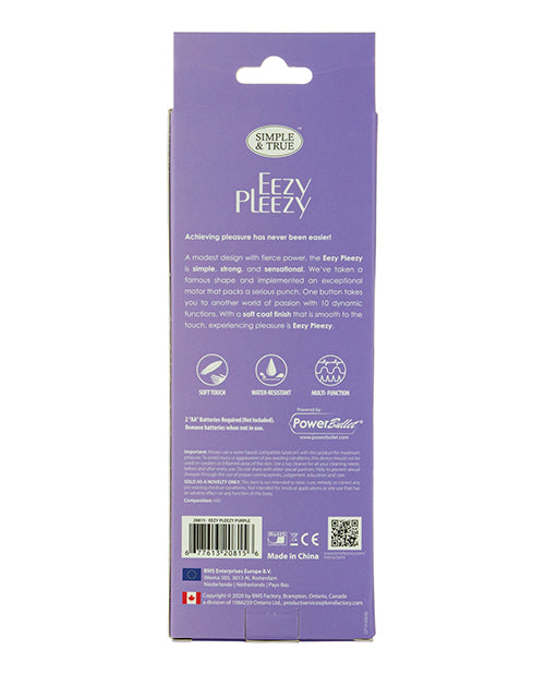 Vibreur pour clitoris Easy Pleezy | 10 vitesses, en silicone, violet | Meilleur vibreur pour femmes
