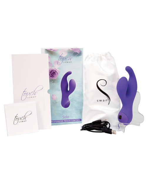 Vibrador Swan Solo G Spot con toque de seda - Morado