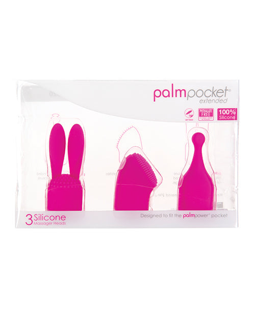 Palm Power Palm Pocket Accesorios extendidos - 3 cabezales de silicona rosas