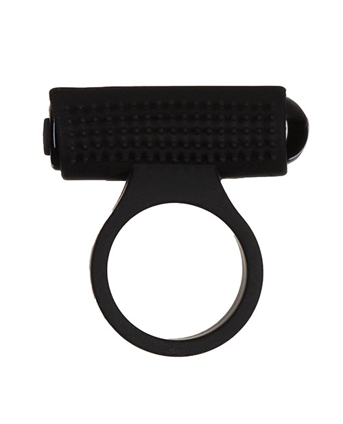 Anillo de pene cósmico con bala recargable - 9 funciones Negro