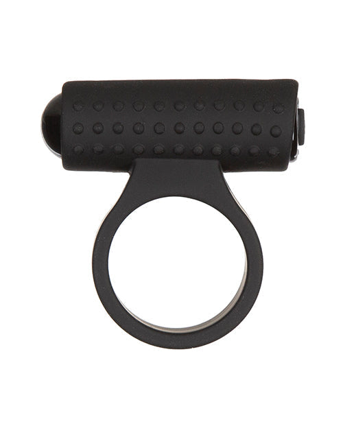 Anillo de pene cósmico con bala recargable - 9 funciones Negro