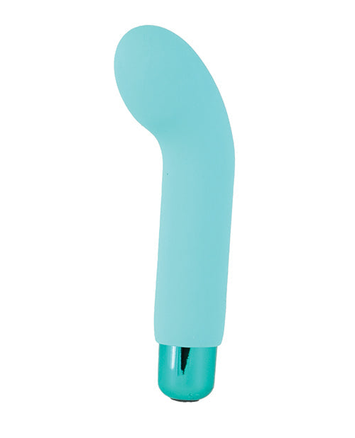 Vibreur Rechargeable Sara's Spot avec Manchon Point G - 10 Fonctions Bleu Canard