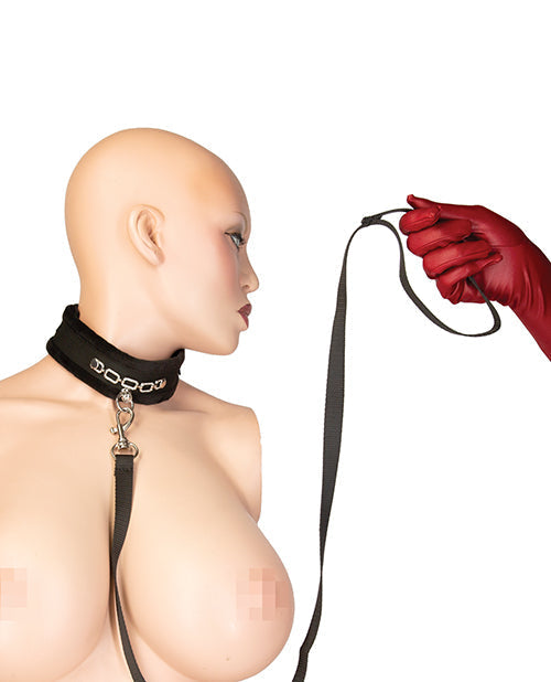 Collier de soumission et laisse de 94 cm en cristal