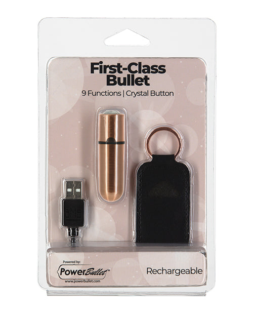 Mini-bâton de massage rechargeable de luxe avec cristaux - 9 fonctions or rose