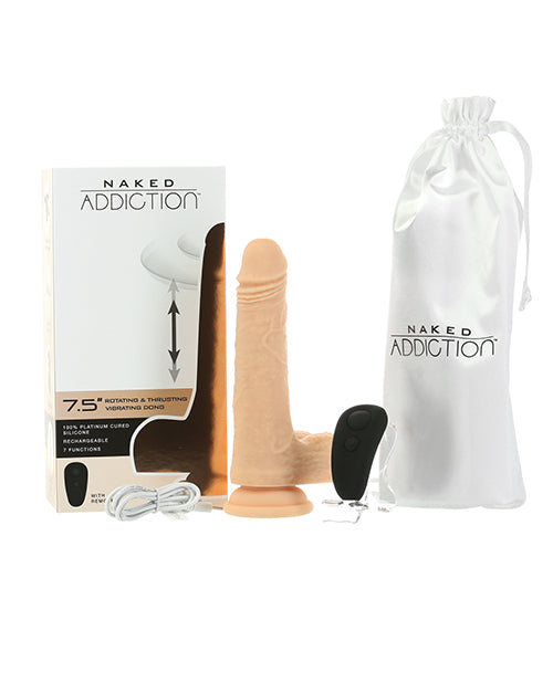 Gros gode Naked Addiction | Gros gode Ivory Freak 7,5" | Gode vibrant rotatif et pulsant