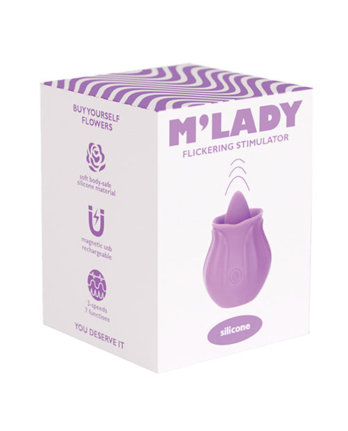 Stimulateur Clitoridien Vibrant & Langue Scintillante M'Lady - Violet