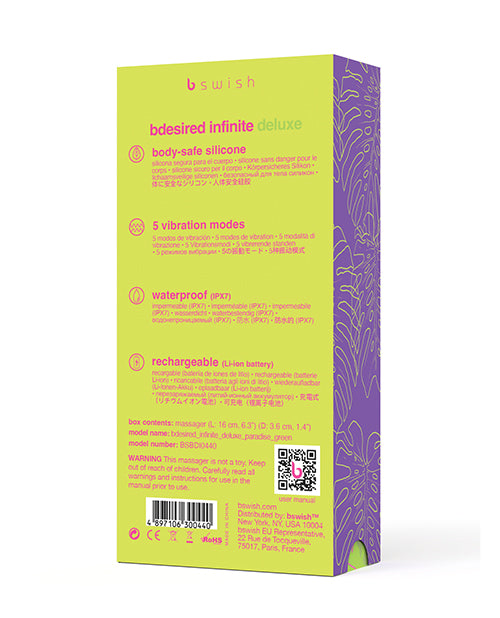 Bdesired Vibrador de Lujo Infinito Paradise - Verde