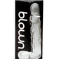 Réaliste Dildo Soufflé | Dildo en Verre | Gros Dildo | Dildo Veiné Large | Poignée Transparente de 9,5 cm