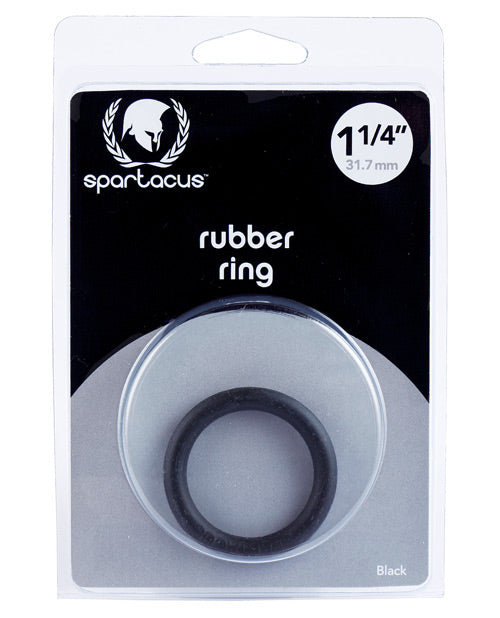 Anillo de goma para pene Spartacus de 1.25" - Negro
