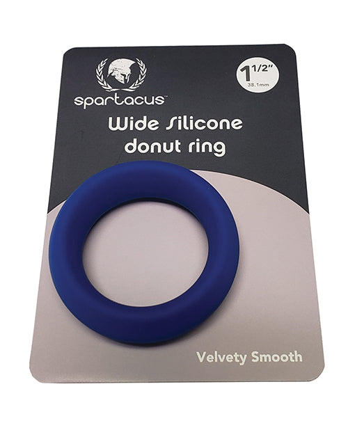 Anillo de silicona en forma de dona Spartacus de 1.5" de ancho - Azul