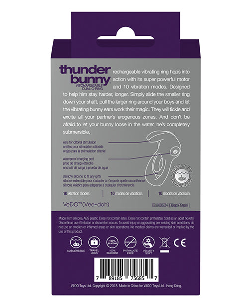 VeDO Thunder Bunny Bague Double Rechargeable - Violet Parfait