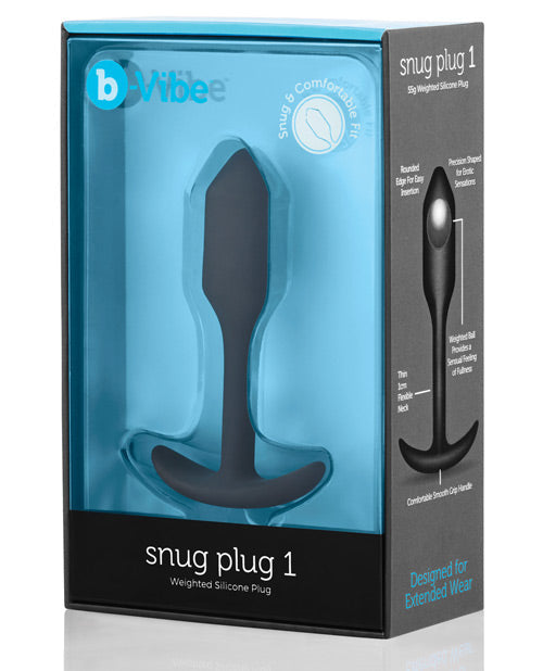 B-Vibe Weighted Snug Plug 1 - 55 g Noir