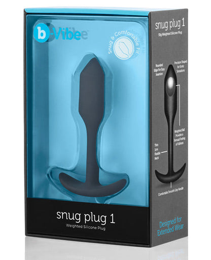 B-Vibe Weighted Snug Plug 1 - 55 g Noir
