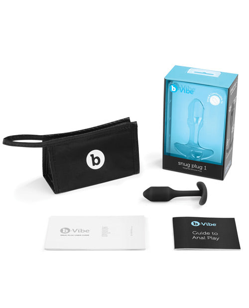 B-Vibe Weighted Snug Plug 1 - 55 g Noir