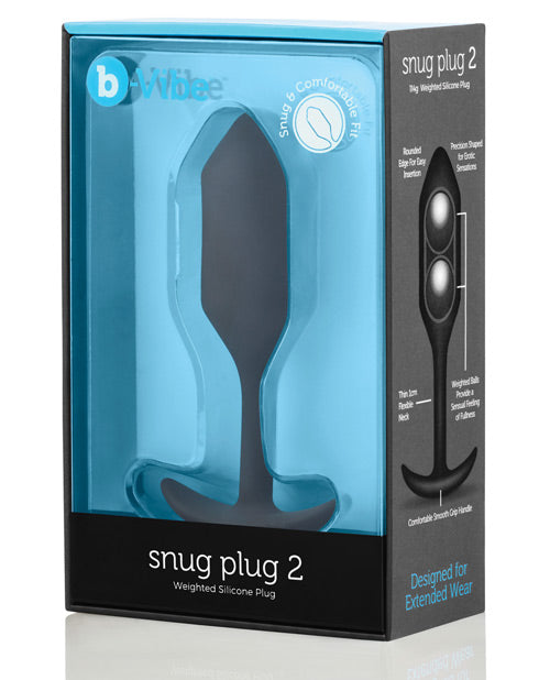 B-Vibe Weighted Snug Plug 2 - 114 g Noir