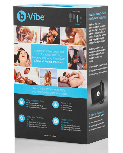 B-Vibe Weighted Snug Plug 2 - 114 g Noir