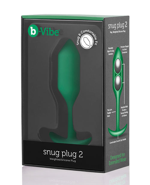 B-Vibe Weighted Snug Plug 2 - 114 g Vert