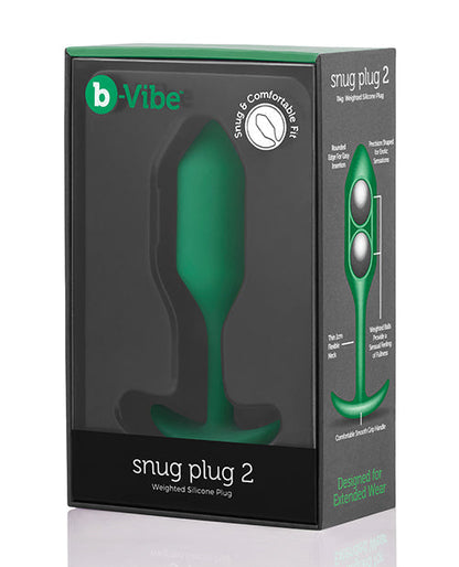 B-Vibe Weighted Snug Plug 2 - 114 g Vert