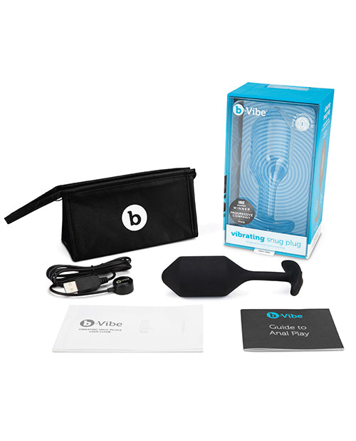 B-Vibe Vibrating Weighted Snug Plug XL - 247 g Negro