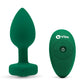 B-Vibe Control Remoto Vibrador Joya Plug (M/L) - Verde Esmeralda