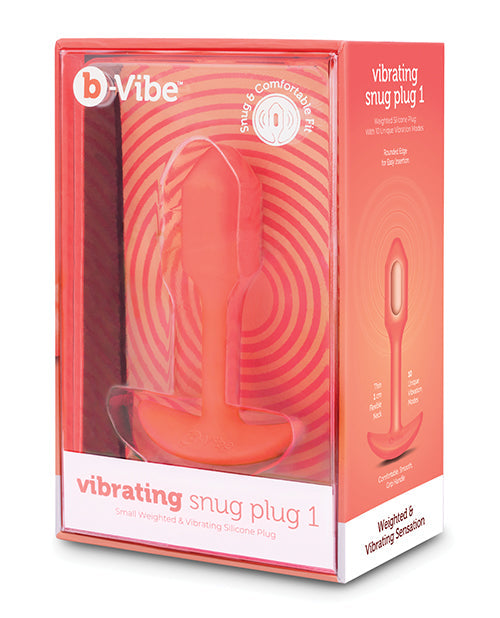 B-Vibe Vibrating Snug Plug - Orange (petit)