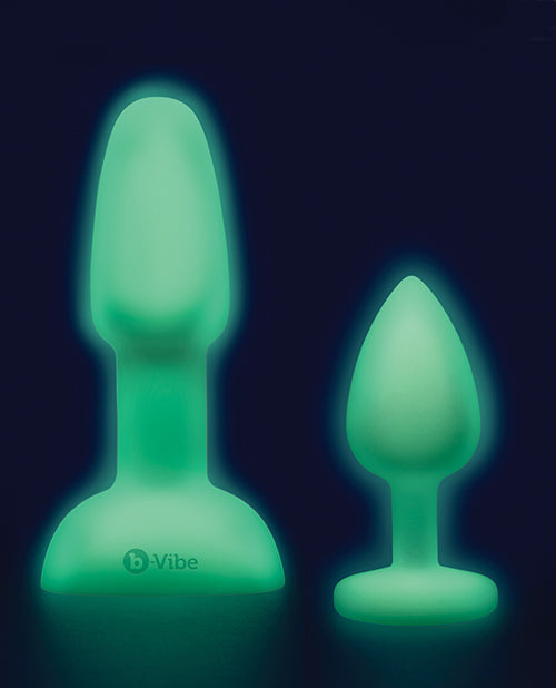 Set de Juguetes Anales B-Vibe Asstronaut - Brilla en la Oscuridad
