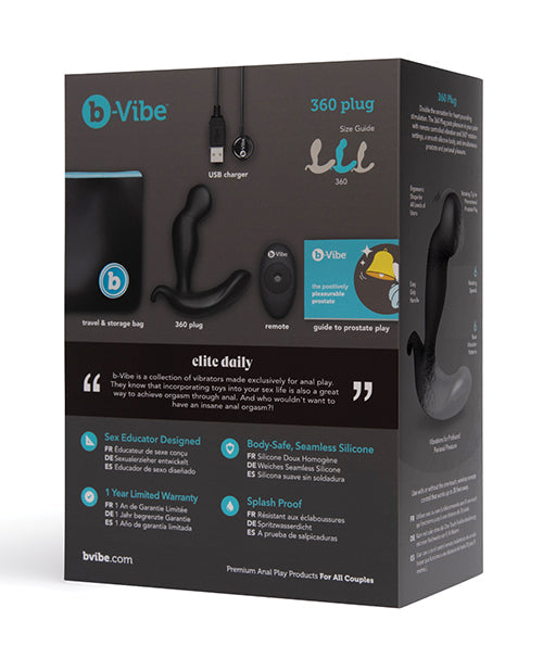Tapón anal B-Vibe 360 - Negro