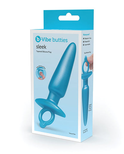 B-Vibe Butties Sleek Tapered Plug - Azul