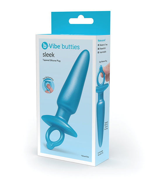 B-Vibe Butties Sleek Tapered Plug - Azul