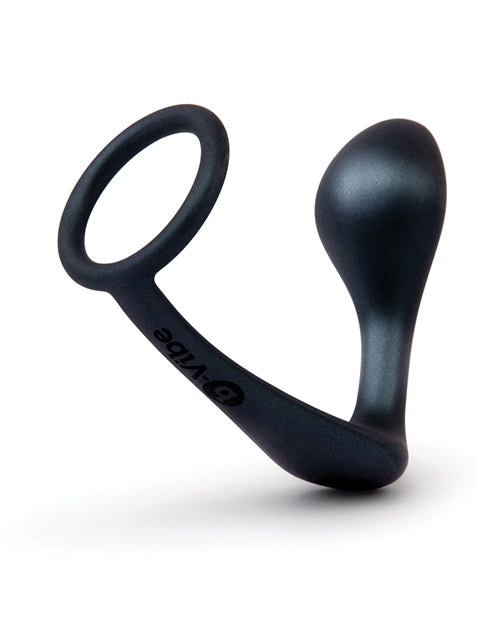 B-Vibe Butties Ringer Anneau pénien et plug prostatique - Noir