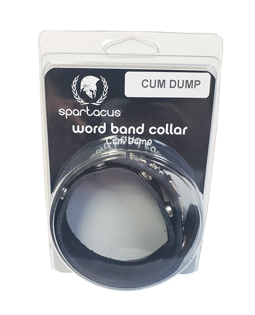 Collier en cuir Spartacus CUM DUMP - Noir