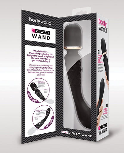 Masseur Tête de Baguette Double Sens Luxe Bodywand - Noir