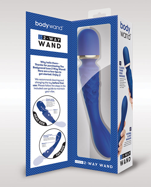 Masseur de tête baguette Bodywand Luxe 2 modes - Bleu