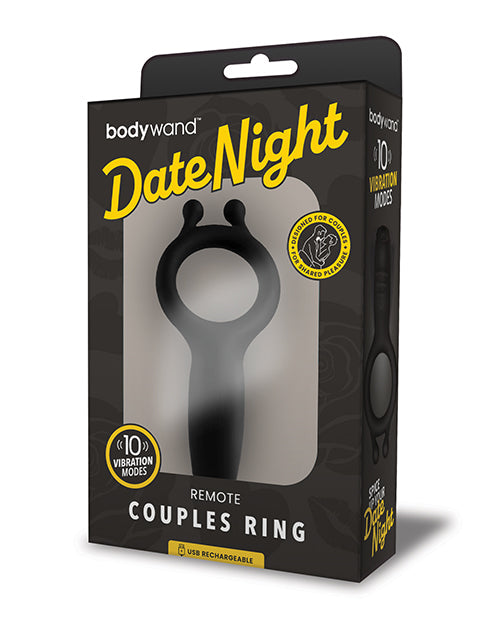 Anillo para parejas a distancia Bodywand Date Night - Negro